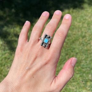 🤩 UNIQUE Sterling Silver & Turquoise Ring 🤩